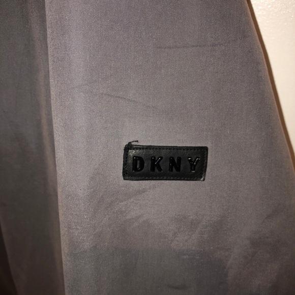 DKNY Grey Winter Coat quilted on inside Size L Men’s Authentic - Picture 4 of 12